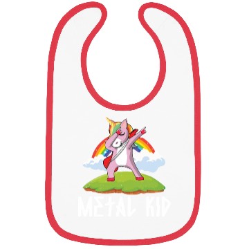 Discover Guitar Metal Kid Music Heavy Rock Dab Unicorn Bibs
