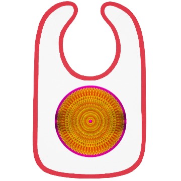 Discover Golden-Pink Geometric Circular Pattern Bibs