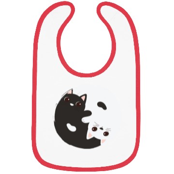 Discover ying yang cat Bibs