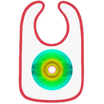 Discover Golden Mint Green Geometrical Sun Circle Pattern Bibs