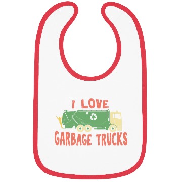 Discover I love garbage trucks Bibs