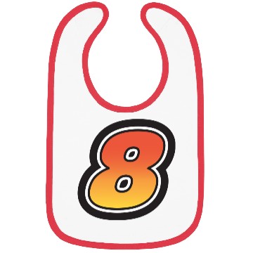 Discover Number Eight 8 Gradient Yellow Orange 3 Stroke Bibs