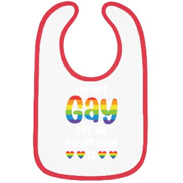 Discover I'm Not Gay But My Boyfriend Is Funny Gay Couple Bibs
