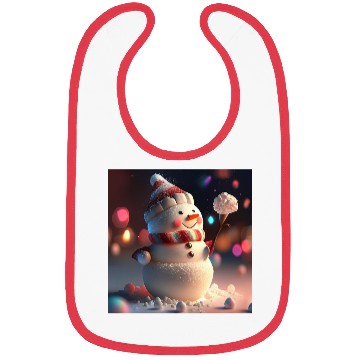 Discover Snowman holding Candy Bibs