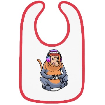 Discover Proboscis Monkey Video Game Gaming Gamer Bibs