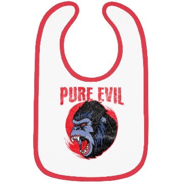 Discover Pure Evil Angry Gorilla Monkey Chimpanzee Bibs