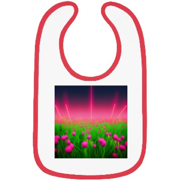 Discover Glowing pink flowers Bibs