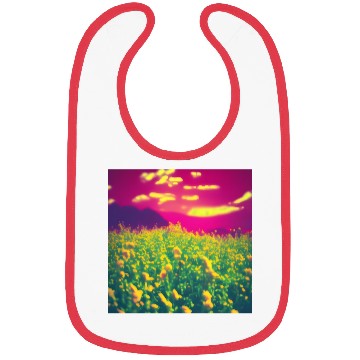 Discover Abstract Flowers on a Pink Background Bibs