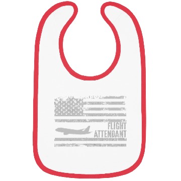 Discover American Flight Attendant Us Flag Fun Cool Bibs
