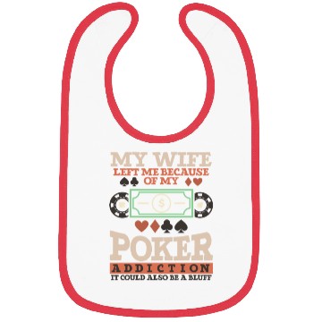 Discover Poker Casino Poker Player Gambling Roulette Gift Bibs