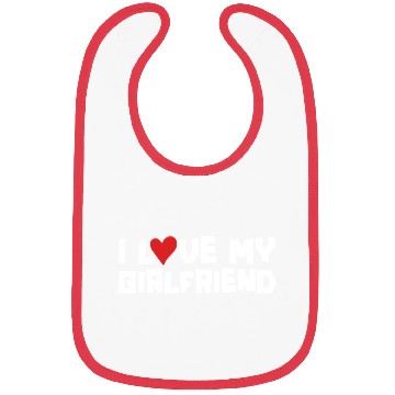 Discover I Love My Girlfriend Heart Romantic Gift Bibs