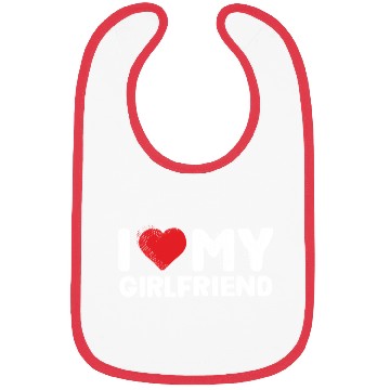 Discover I Love My Girlfriend Red Heart Boyfriend I Love Bibs