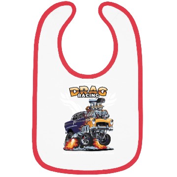 Discover Funny Drag Racing Race Drivers & Bracket Racing Fa Bibs