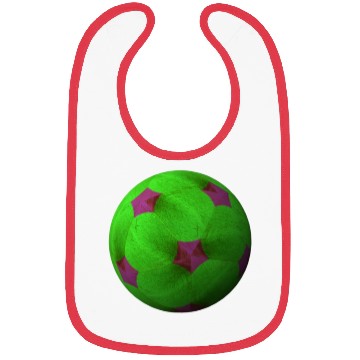 Discover Neon Green 3D with Purple Connected Star Shapes Bibs