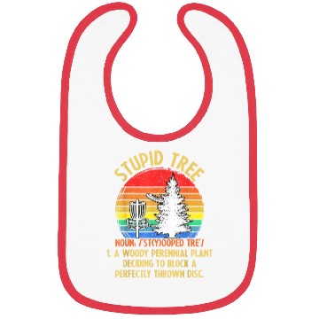 Discover Vintage Sunset Stupid Tree Disc Golf Lover Bibs