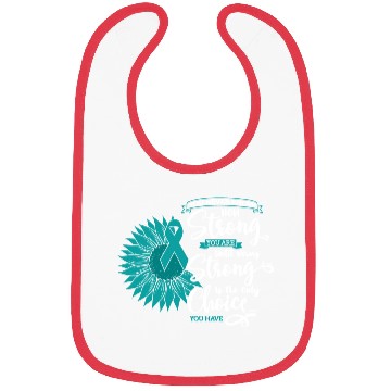 Discover Cervical Cancer Awareness Month Teal Sunflower Bibs