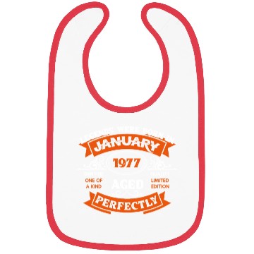 Discover Legends Were Born In January 1977 Birthday Gift Bibs