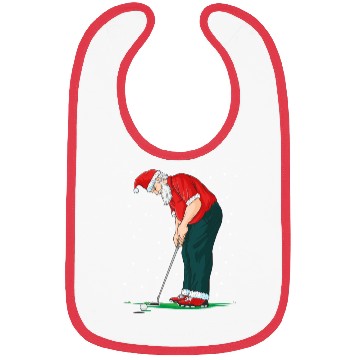 Discover Golf Santa Claus Pun Golfer Gift Golfing Bibs