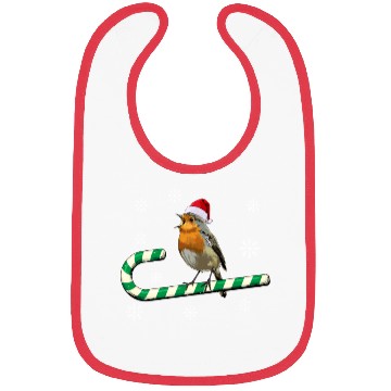 Discover Robin Bird Watching Redbreast Birding Christmas Bibs
