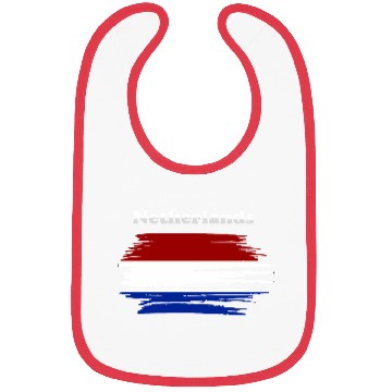 Discover Netherlands Brush Effect Flag Bibs
