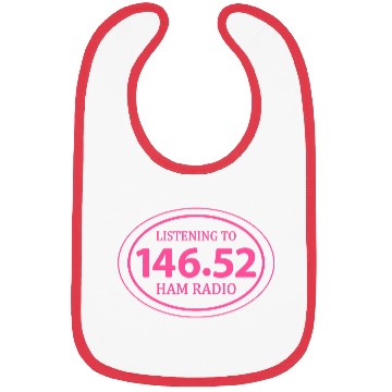 Discover Ham Radio 146.52 Simplex Oval Pink Bibs