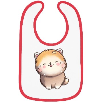 Discover Tiny happy puppy smiling Bibs