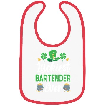 Discover Luckiest Bartender Ever St. Patrick's Saint Pattys Bibs