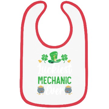 Discover Luckiest Mechanic Ever St. Patrick's Day Bibs