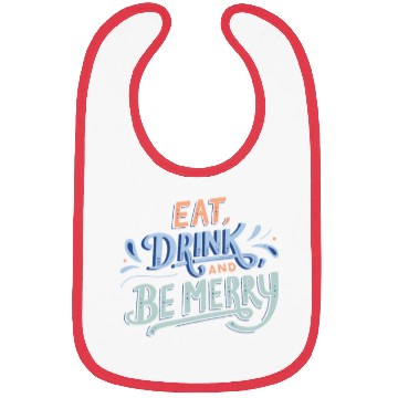 Discover Black Vibrant Typography Merry Christmas Bibs