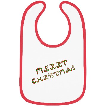 Discover Candy Cane Merry Christmas Bibs