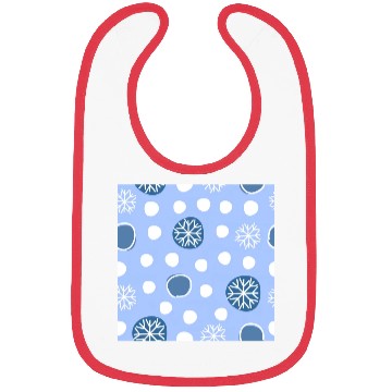 Discover Winter Snowflakes Pattern Bibs