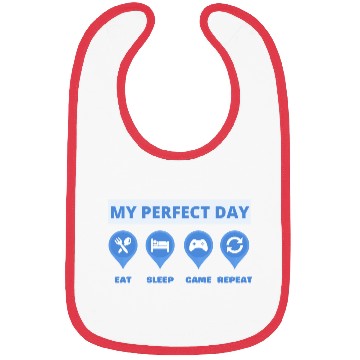 Discover Eat sleep game repeat video game funny Bibs