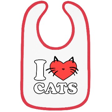 Discover i love cats Bibs