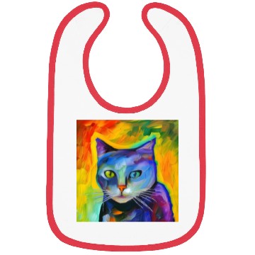 Discover Fantasy portrait of a cat Bibs