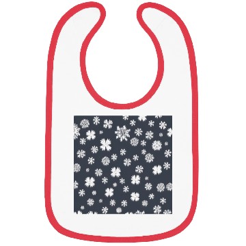 Discover Snowflake pattern on the navy background Bibs