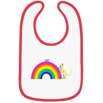 Discover Kidcore Cat And Mouse Rat Rainbow Gift Idea Kids Bibs