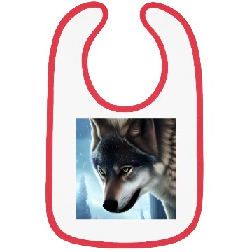 Discover Wolf portrait Bibs