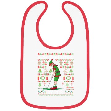 Discover Golf Elf Pun Golfer Ugly Christmas Golfing Bibs