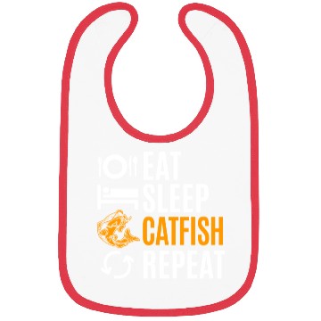 Discover Eat Sleep Catfish Repeat Bibs