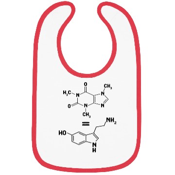 Discover Caffeine Equals Serotonin Molecule Dopamine Bibs