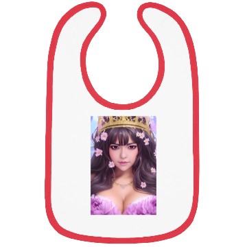 Discover Crown and Pink flowers Bibs