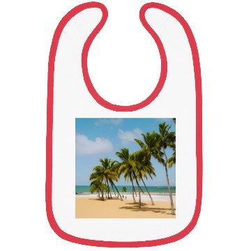Discover Calm beach with palm trees Bibs