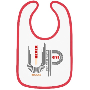 Discover NEVER GIVE UP Bibs