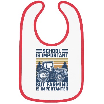 Discover But Farming is Importanter Farmer Tractor Funny Fa Bibs