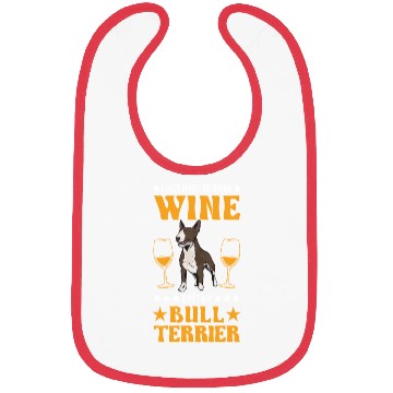 Discover Bull Terrier And Wine Miniature Bibs