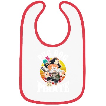 Discover Pug Pirate Dog Bibs