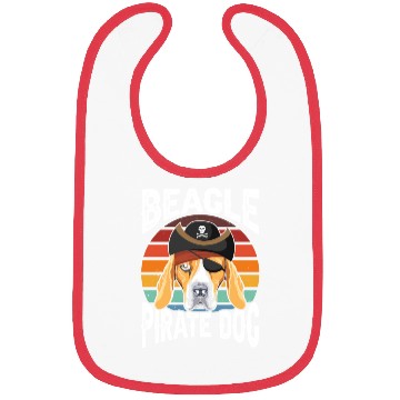 Discover Beagle Pirate Dog Bibs
