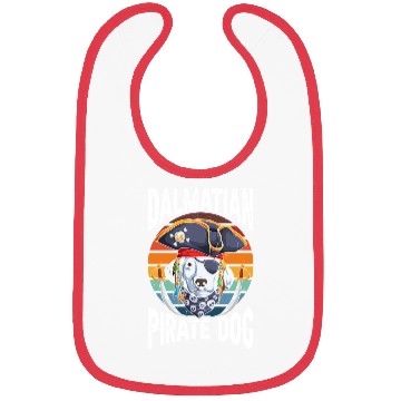 Discover Dalmatian Pirate Dog Bibs