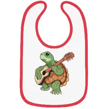 Discover A turtle and a guitar Bibs