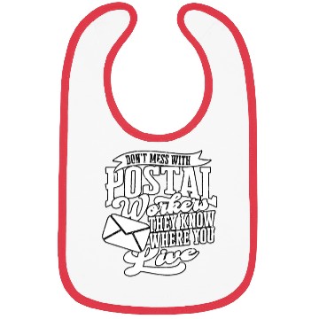 Discover Mail Men Mail Carrier Postal Worker Postman Bibs